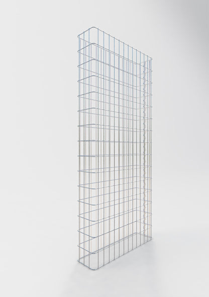 Valla de gaviones longitud 67 cm, altura 180 cm, profundidad 17 cm, malla 5 x 10 cm