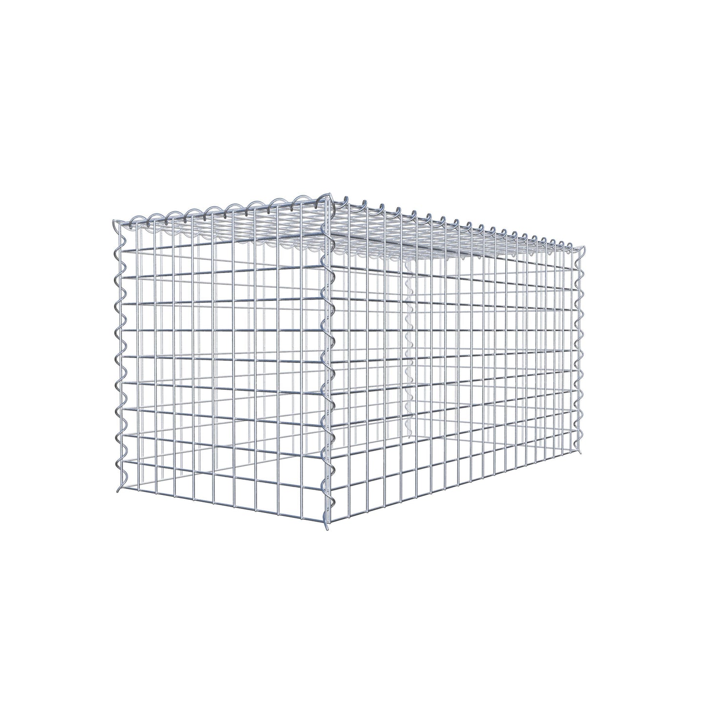 Gabion rapporté type 3 100 cm x 50 cm x 50 cm (L x H x P), mailles 5 cm x 5 cm, spirale