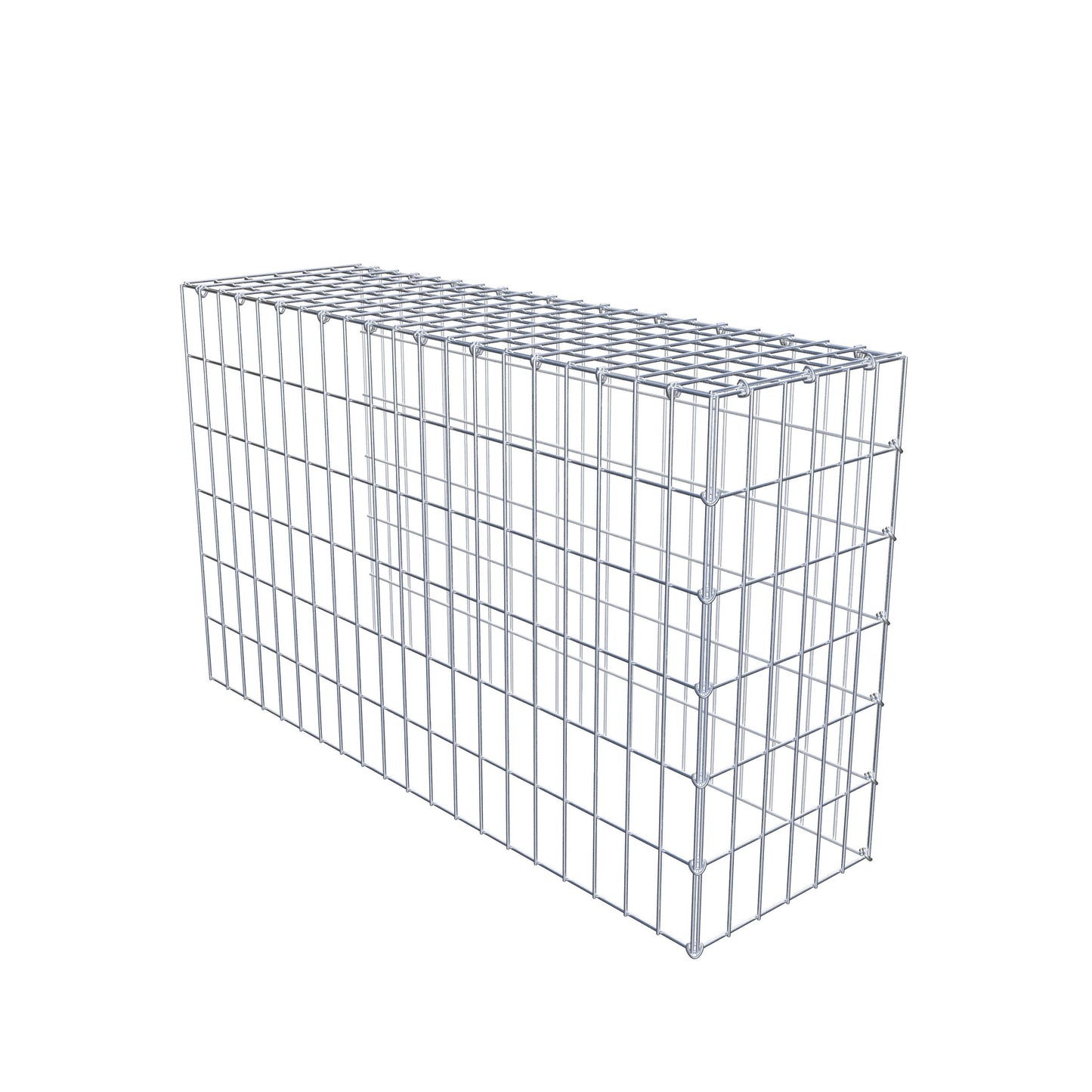 Gabbione aggiuntivo tipo 4 100 cm x 60 cm x 30 cm (L x H x P), maglia 5 cm x 10 cm, anello a C