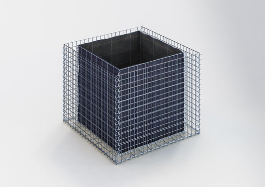 Rechthoekig verhoogd bed 100 cm x 80 cm x 100 cm (L x H x D), maaswijdte 5 x 5 cm, wanddikte 10 cm