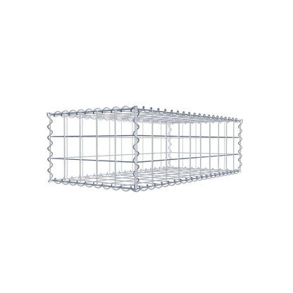 Schanskorf 100 cm x 30 cm x 50 cm (L x H x D), maaswijdte 10 cm x 10 cm, spiraalvormig