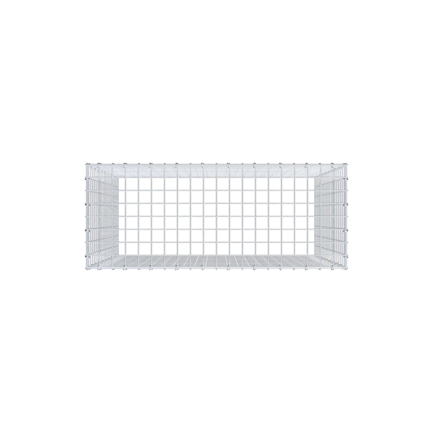Mounted gabion type 3 100 cm x 100 cm x 40 cm (L x H x D), mesh size 5 cm x 5 cm, C-ring