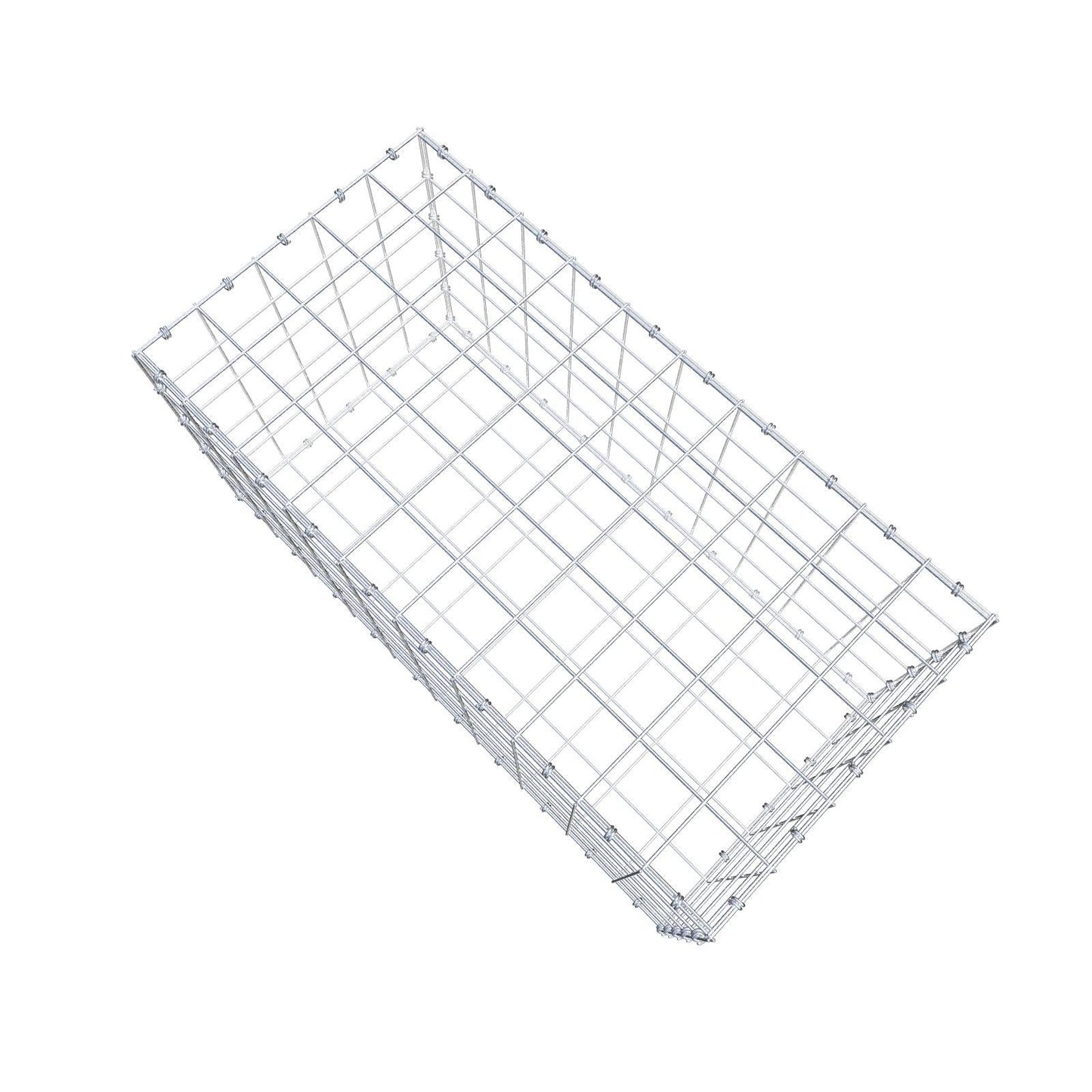 Gabbione 100 cm x 50 cm x 50 cm (L x H x P), maglia 10 x 10 cm, anello a spirale