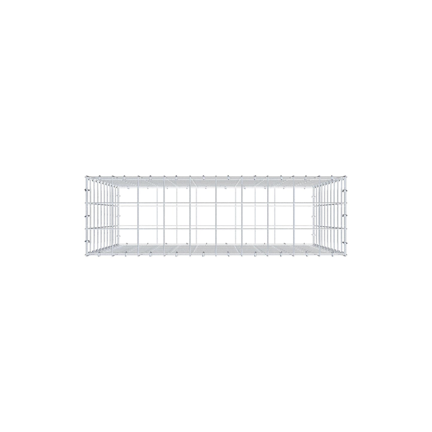 Gavión 100 cm x 100 cm x 30 cm (L x A x P), malla 10 cm x 10 cm, anillo en C