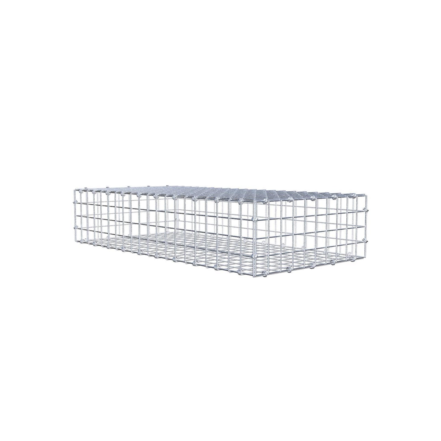 Schanskorf 100 cm x 20 cm x 50 cm (L x H x D), maaswijdte 5 x 5 cm, spiraalring