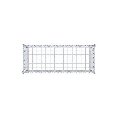 Gabion rapporté type 3 80 cm x 40 cm x 30 cm (L x H x P), mailles 5 cm x 5 cm, spirale