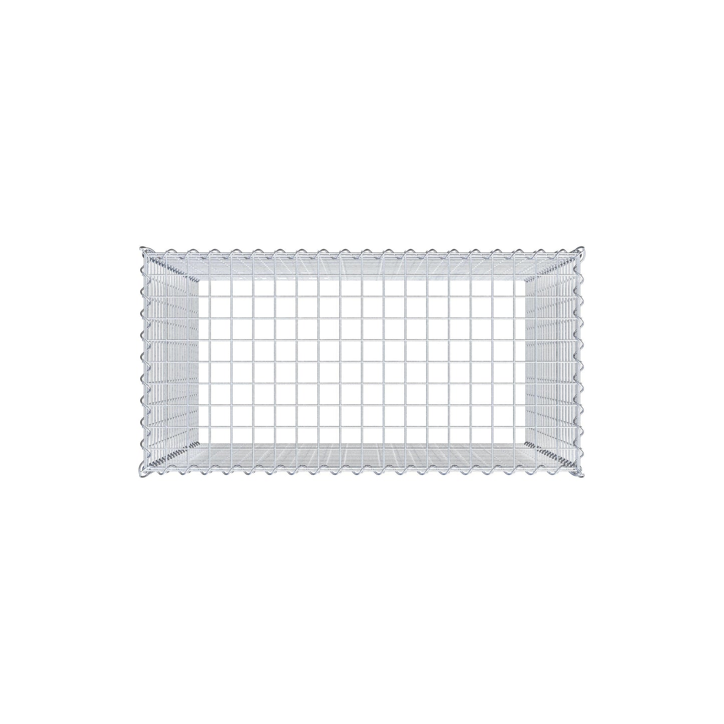 Gabbione aggiuntivo tipo 3 100 cm x 100 cm x 50 cm (L x H x P), dimensione maglia 5 cm x 5 cm, a spirale