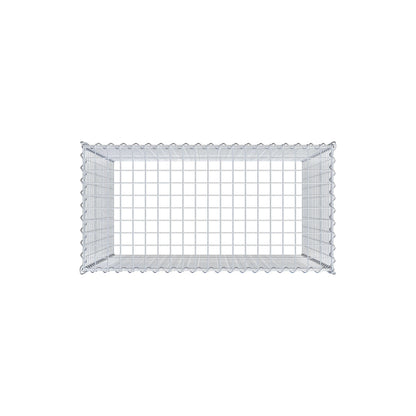 Gabbione aggiuntivo tipo 3 100 cm x 100 cm x 50 cm (L x H x P), dimensione maglia 5 cm x 5 cm, a spirale