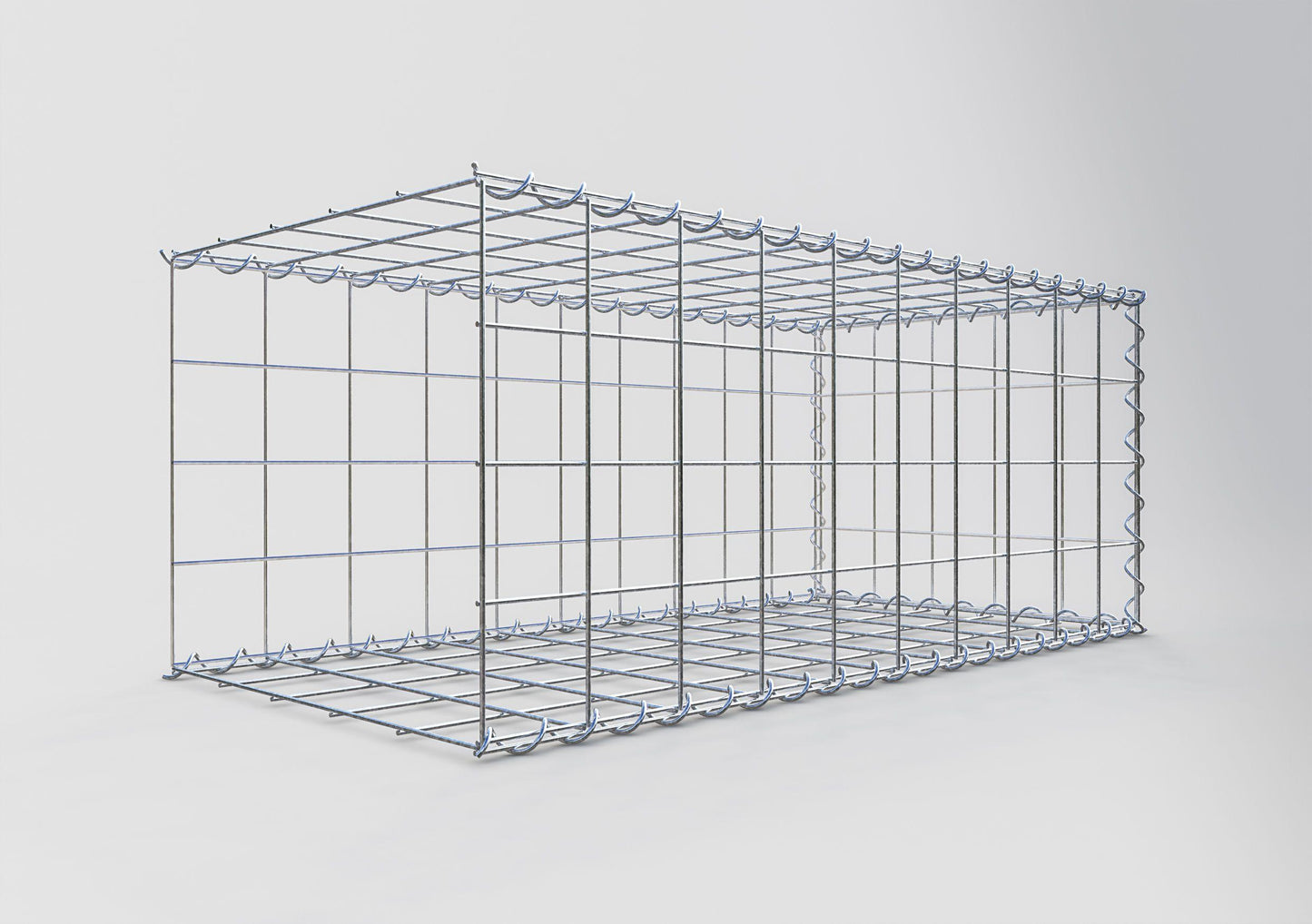 Anbaugabione Typ 2 100 cm x 40 cm x 50 cm (L x H x T), Maschenweite 10 cm x 10 cm, Spirale