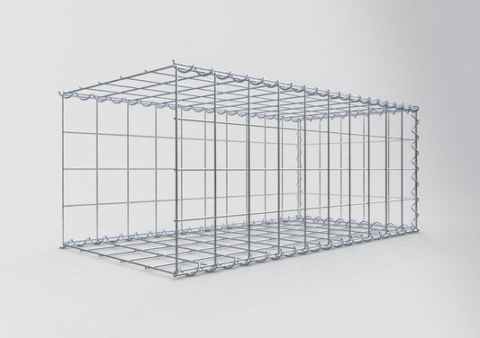 Opvokset gabion type 2 100 cm x 40 cm x 50 cm (L x H x D), maskestørrelse 10 cm x 10 cm, spiral