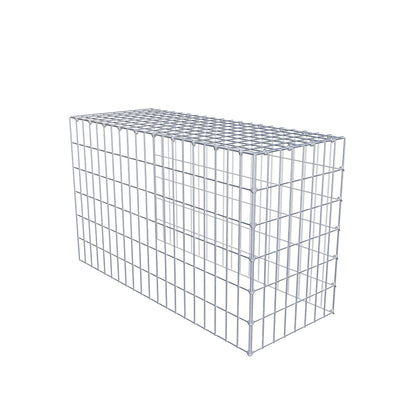 Gavión complementario de tipo 4 100 cm x 60 cm x 40 cm (L x A x P), malla 5 cm x 10 cm, anillo en C