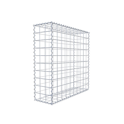 Schanskorf 100 cm x 100 cm x 30 cm (L x H x D), maaswijdte 10 cm x 10 cm, spiraalvormig