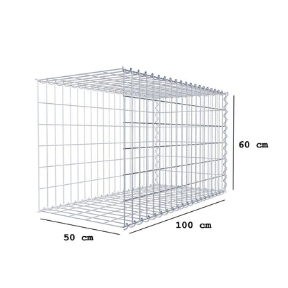 Anbaugabione Typ 2 100 cm x 60 cm x 50 cm (L x H x T), Maschenweite 5 cm x 10 cm, Spirale