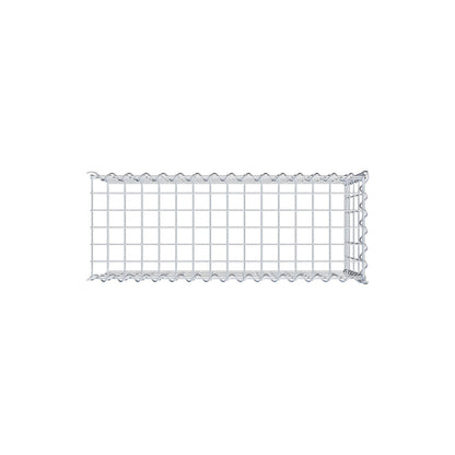 Monteret gabion type 4 80 cm x 40 cm x 30 cm (L x H x D), maskestørrelse 5 cm x 10 cm, spiral