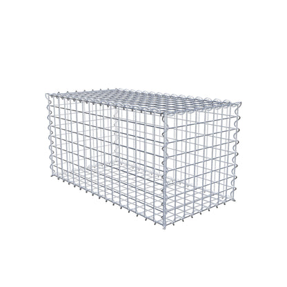 Gabion 80 cm x 40 cm x 40 cm (L x H x D), maskstorlek 5 cm x 5 cm, spiral