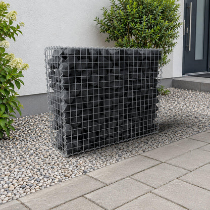 Gabione 100 cm x 80 cm x 30 cm (L x H x T), Maschenweite 5 cm x 5 cm, Spirale