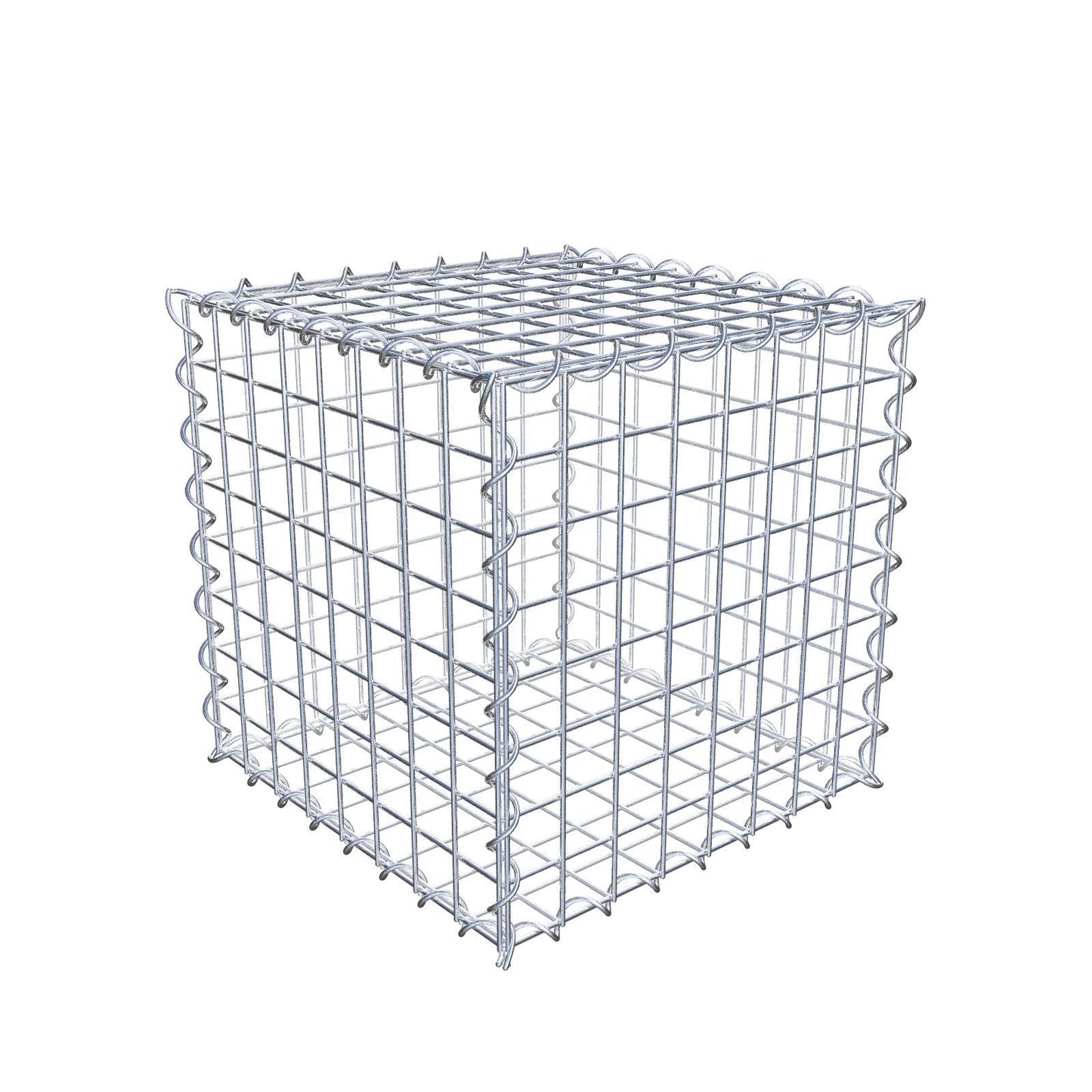 Gabbione 40 cm x 40 cm x 40 cm (L x H x P), maglia 5 cm x 5 cm, spirale