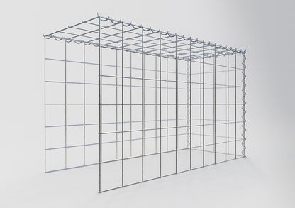 Grown-on gabion type 4 100 cm x 60 cm x 40 cm (L x H x D), mesh size 10 cm x 10 cm, spiral