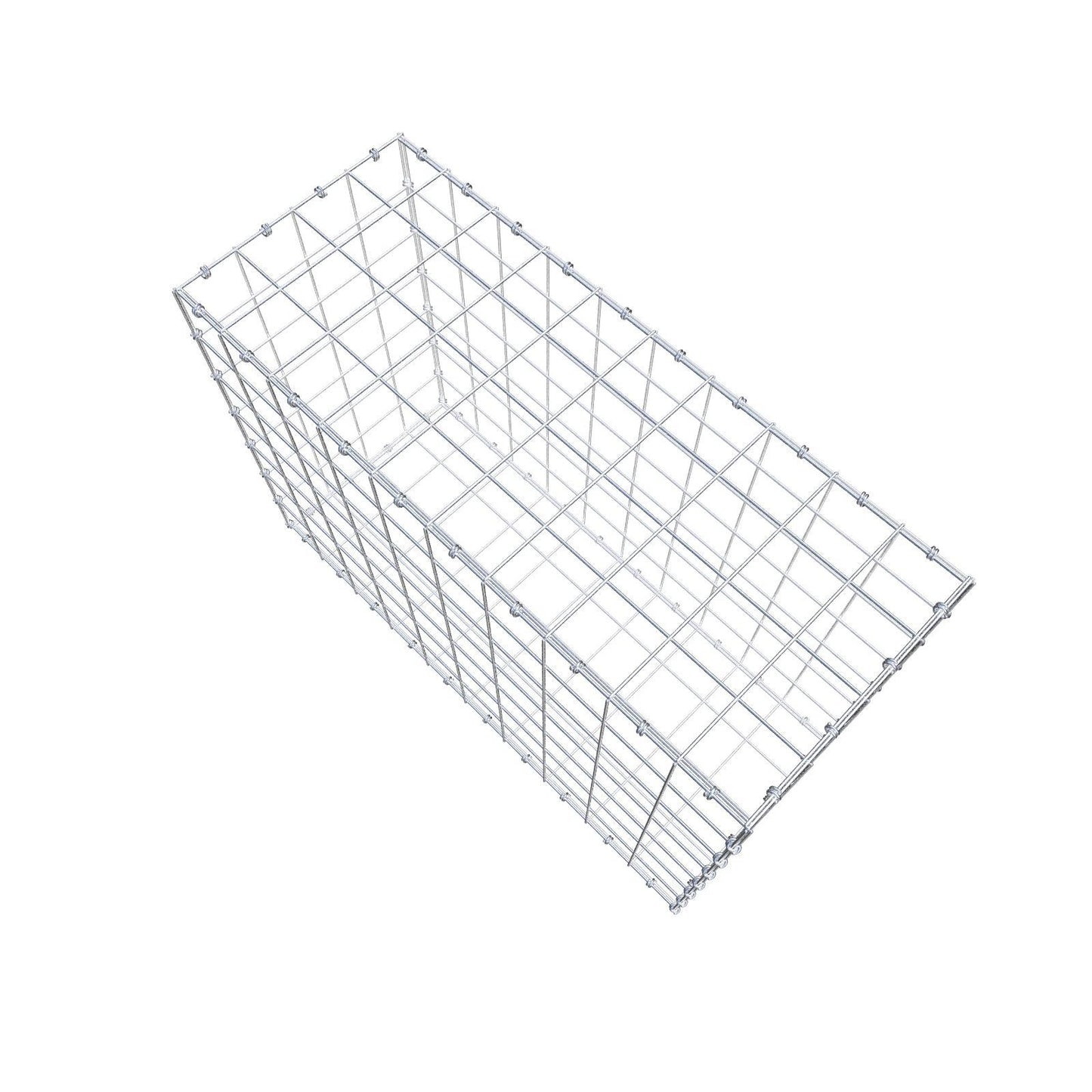 Gabione 100 cm x 70 cm x 40 cm (L x H x T), Maschenweite 10 x 10 cm, Spiralring
