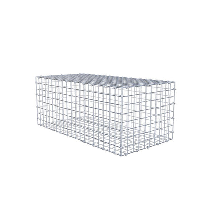Gabione 100 cm x 40 cm x 50 cm (L x H x T), Maschenweite 5 x 5 cm, Spiralring