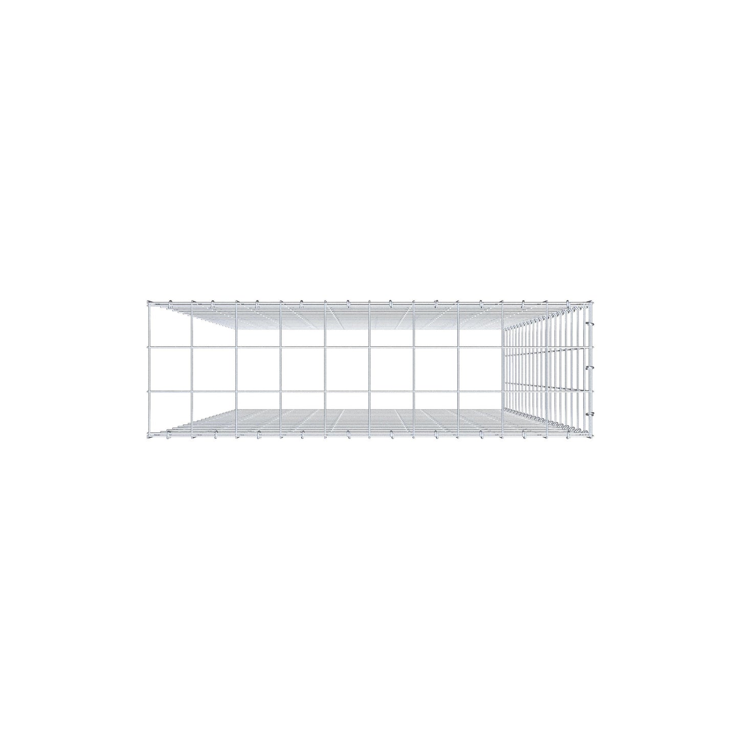 Extra gabion typ 4 200 cm x 100 cm x 30 cm (L x H x D), maskstorlek 10 cm x 10 cm, C-ring