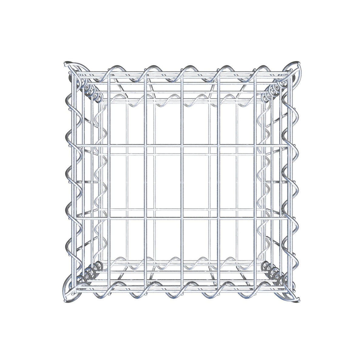 Gavión 30 cm x 30 cm x 30 cm (L x A x P), luz de malla 5 cm x 10 cm, en espiral