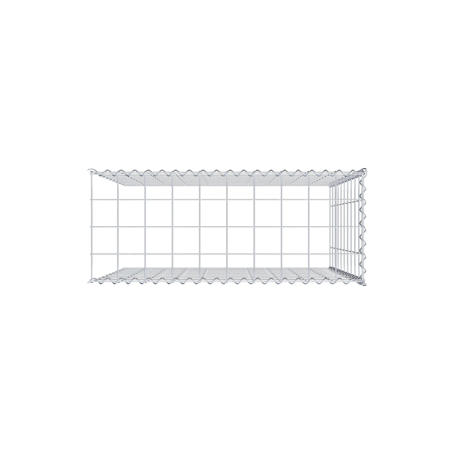 Gabion rapporté type 4 100 cm x 100 cm x 40 cm (L x H x P), mailles 10 cm x 10 cm, spirale