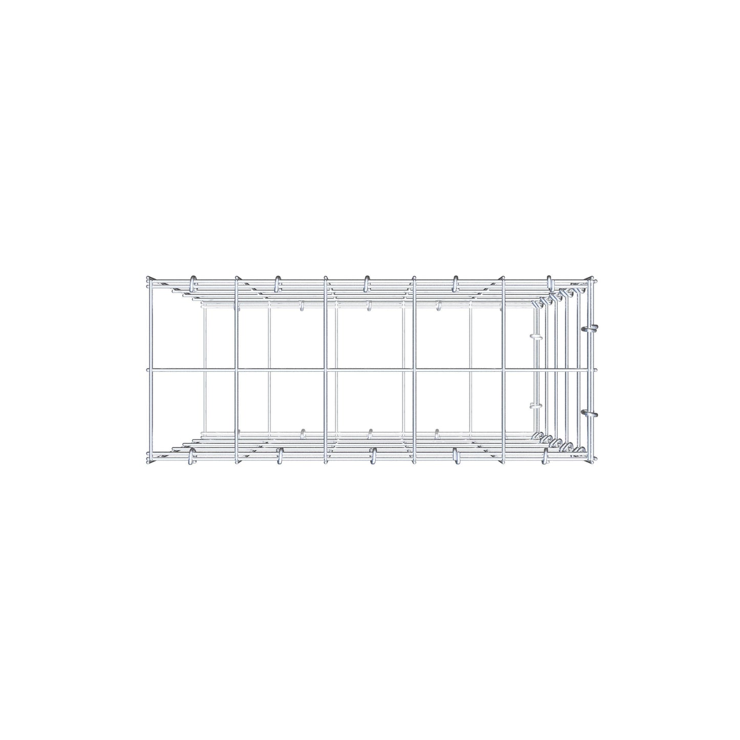 Toegevoegde pool type 2 50 cm x 50 cm x 20 cm (L x H x D), maaswijdte 10 cm x 10 cm, C-ring
