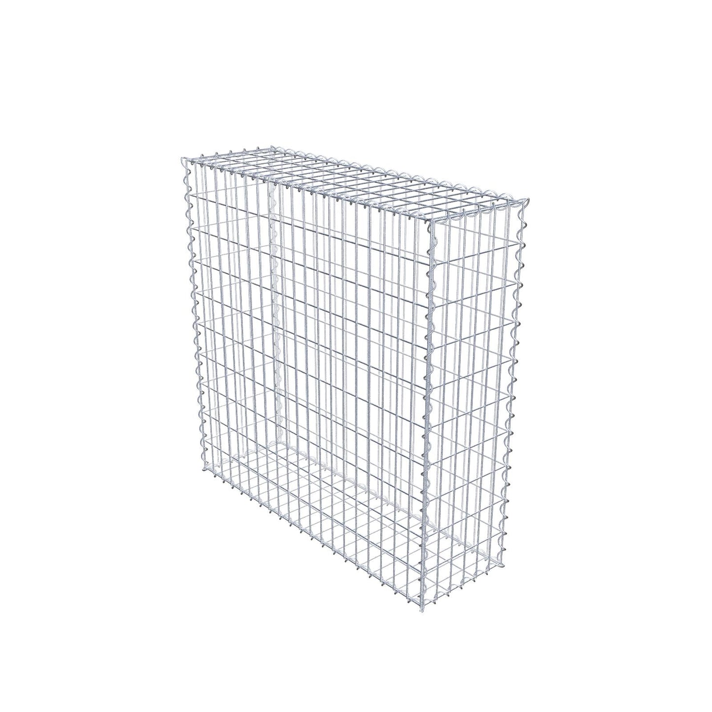 Lot de 2 gabions 100 cm x 100 cm x 30 cm (L x H x P), mailles 5 x 10 cm, spirale