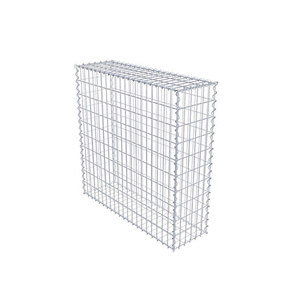 Lot de 2 gabions 100 cm x 100 cm x 30 cm (L x H x P), mailles 5 x 10 cm, spirale