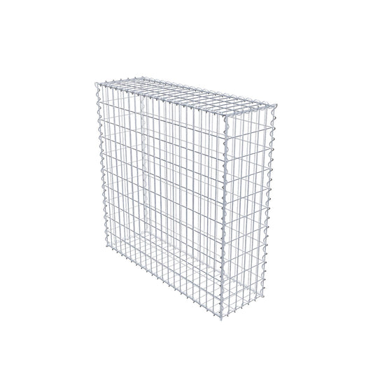 2er Set Gabionen 100 cm x 100 cm x 30 cm (L x H x T), Maschenweite 5 x 10 cm, Spirale