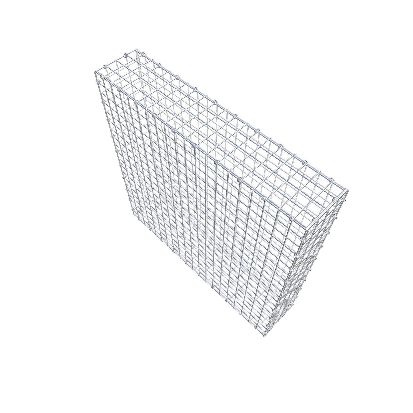 Gabion 100 cm x 100 cm x 20 cm (L x H x D), maskestørrelse 5 x 5 cm, spiralring