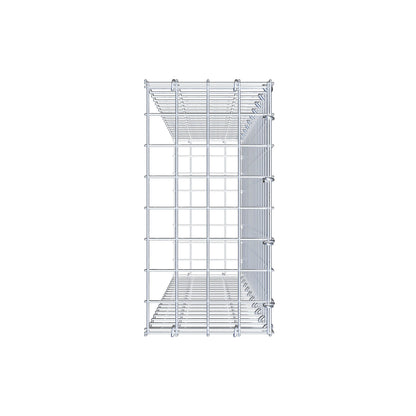 Type 2 oplegkorf 100 cm x 20 cm x 40 cm (L x H x D), maaswijdte 5 cm x 5 cm, C-ring