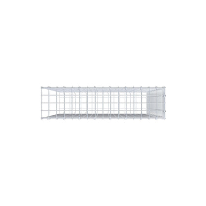 Type 2 oplegkorf 100 cm x 80 cm x 20 cm (L x H x D), maaswijdte 5 cm x 5 cm, C-ring