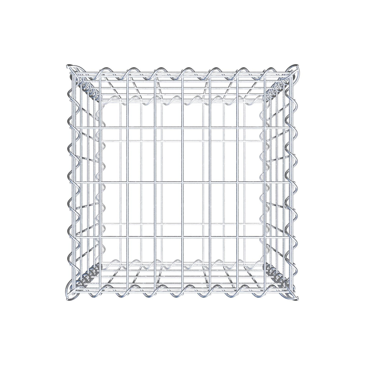 Gabion 40 cm x 40 cm x 40 cm (L x H x D), maskestørrelse 5 cm x 10 cm, spiral