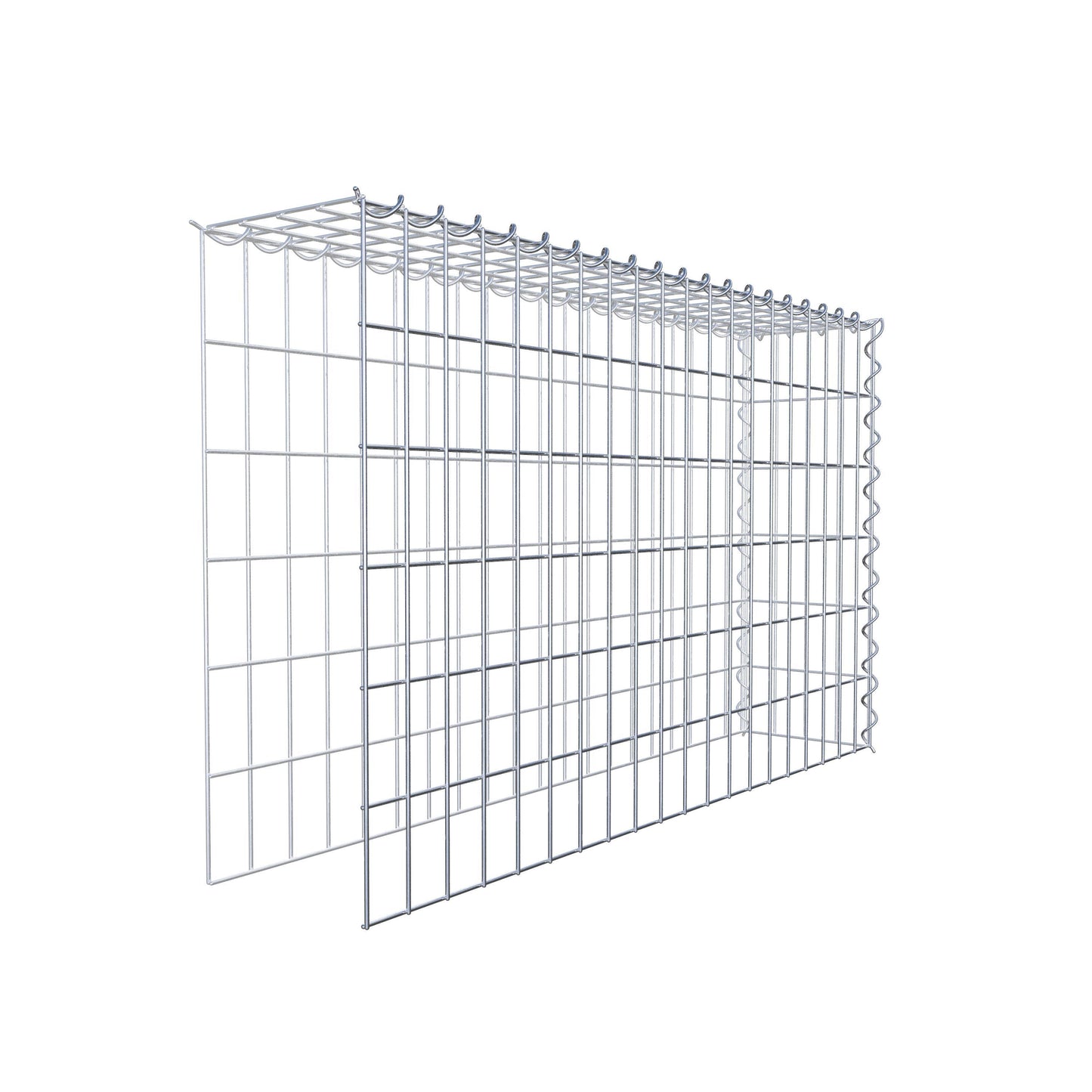 Gabbione aggiuntivo tipo 4 100 cm x 60 cm x 20 cm (L x H x P), dimensione maglia 5 cm x 10 cm, a spirale