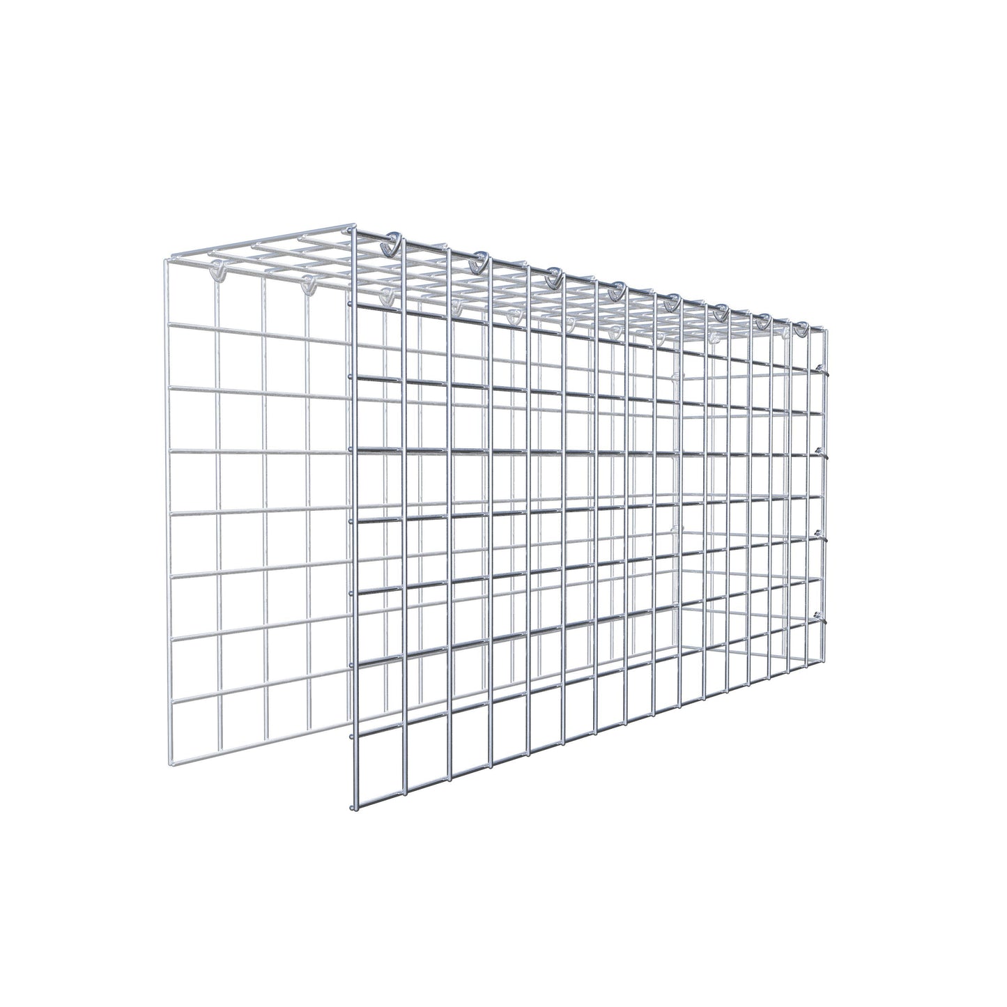 Monteret gabion type 4 80 cm x 40 cm x 20 cm (L x H x D), maskestørrelse 5 cm x 5 cm, C-ring