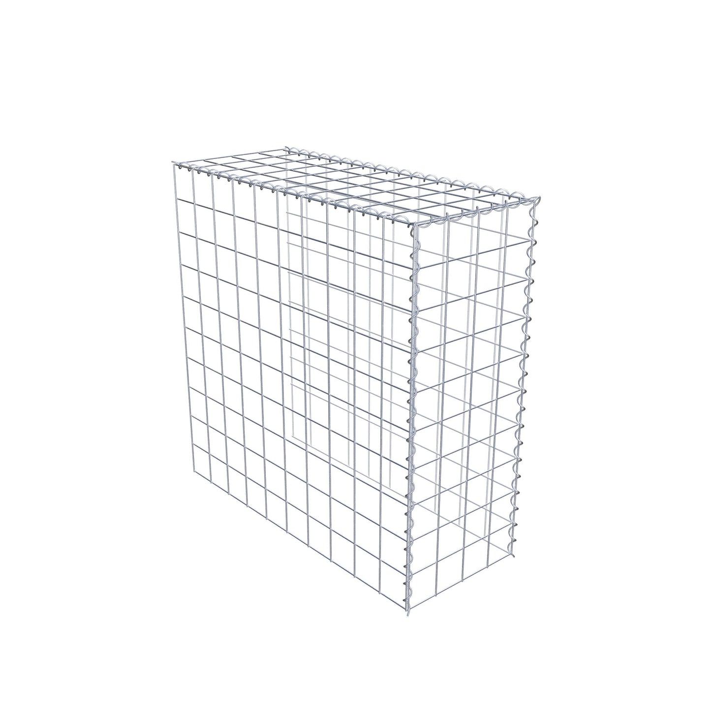 Gabion rapporté type 4 100 cm x 100 cm x 40 cm (L x H x P), mailles 10 cm x 10 cm, spirale