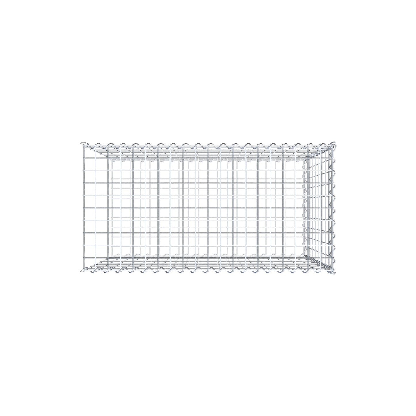 Anbaugabione Typ 2 100 cm x 90 cm x 50 cm (L x H x T), Maschenweite 5 cm x 10 cm, Spirale