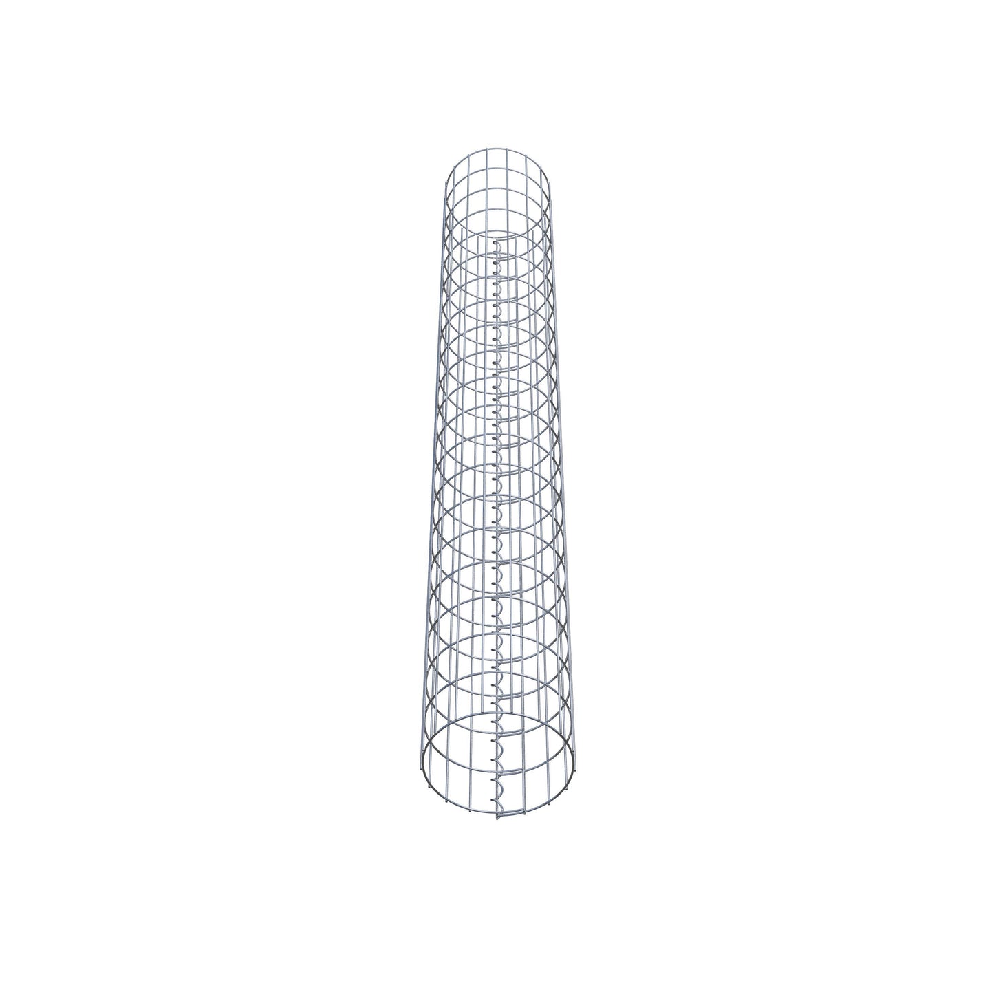 Columna de gaviones redonda 27 cm de diámetro, 200 cm de altura, malla 5 cm x 10 cm