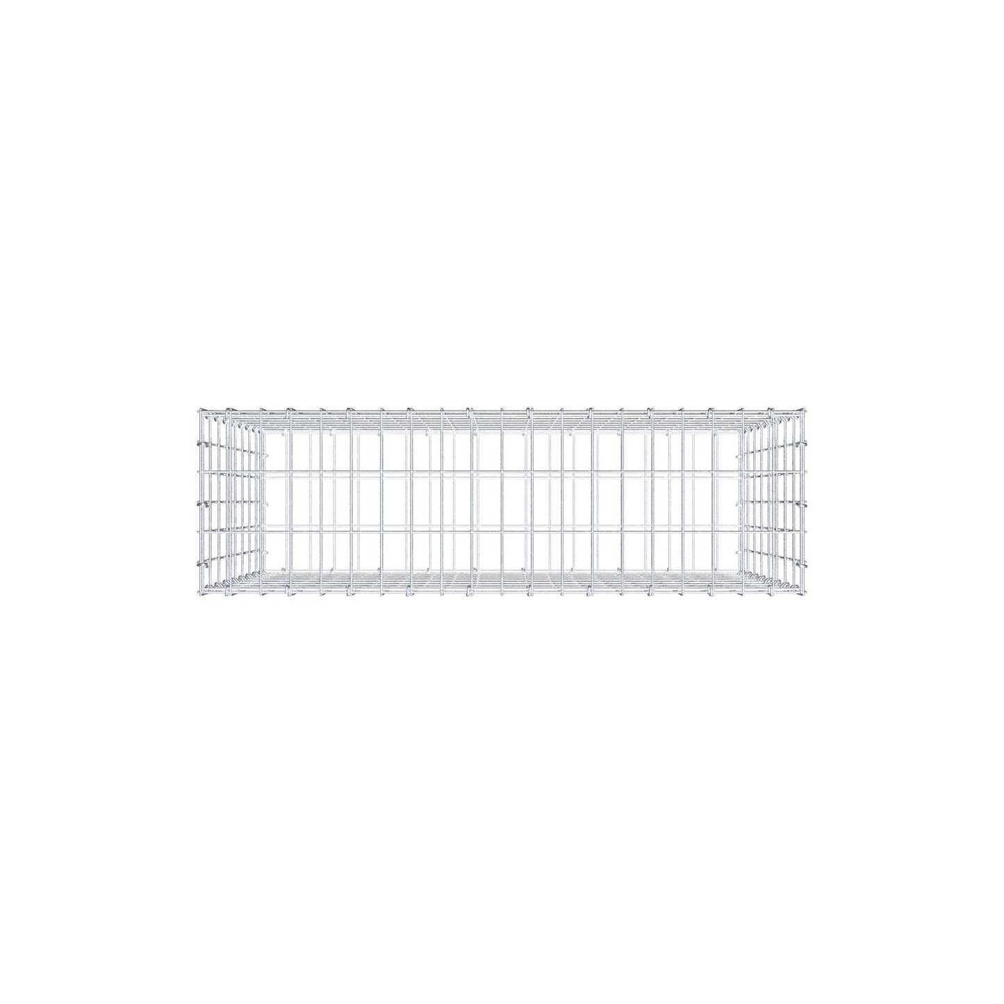 Gavión 100 cm x 80 cm x 30 cm (L x A x P), luz de malla 5 cm x 10 cm, anillo en C