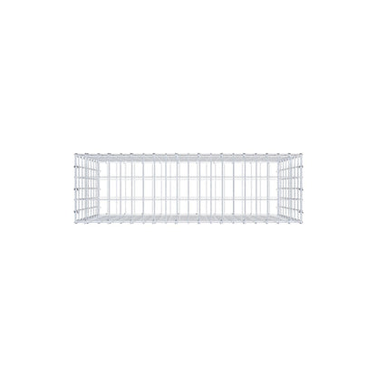 Gavión 100 cm x 80 cm x 30 cm (L x A x P), luz de malla 5 cm x 10 cm, anillo en C