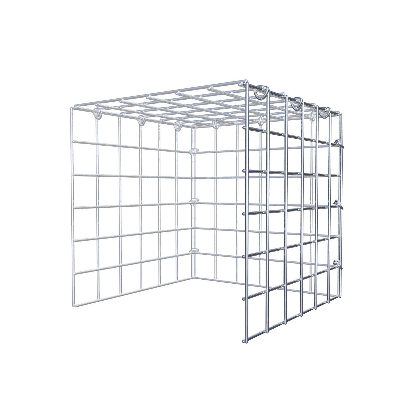 Anbaugabione Typ 4 30 cm x 30 cm x 30 cm (L x H x T), Maschenweite 5 cm x 5 cm, C-Ring