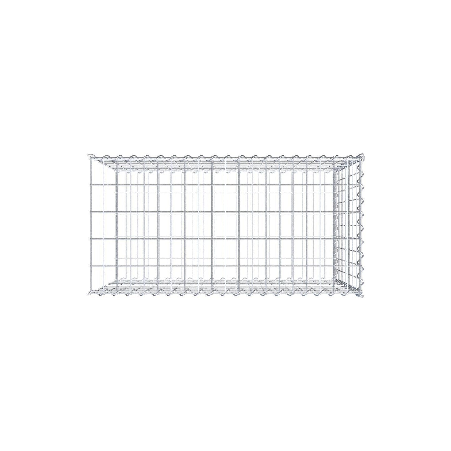 Gabbione aggiuntivo tipo 2 100 cm x 70 cm x 50 cm (L x H x P), dimensione maglia 5 cm x 10 cm, a spirale