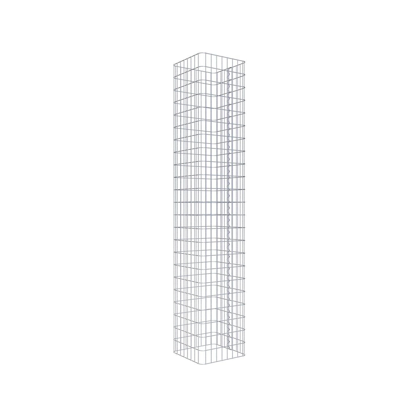 Gabionensäule eckig 42 cm x 42 cm, 230 cm Höhe, MW 5 cm x 10 cm