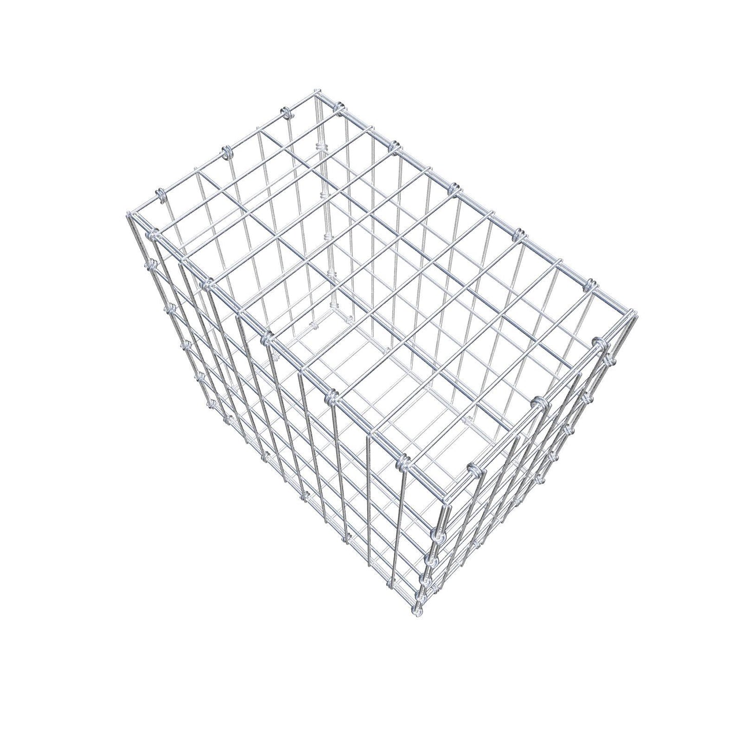 Gabione 50 cm x 50 cm x 30 cm (L x H x T), Maschenweite 5 x 10 cm, Spiralring