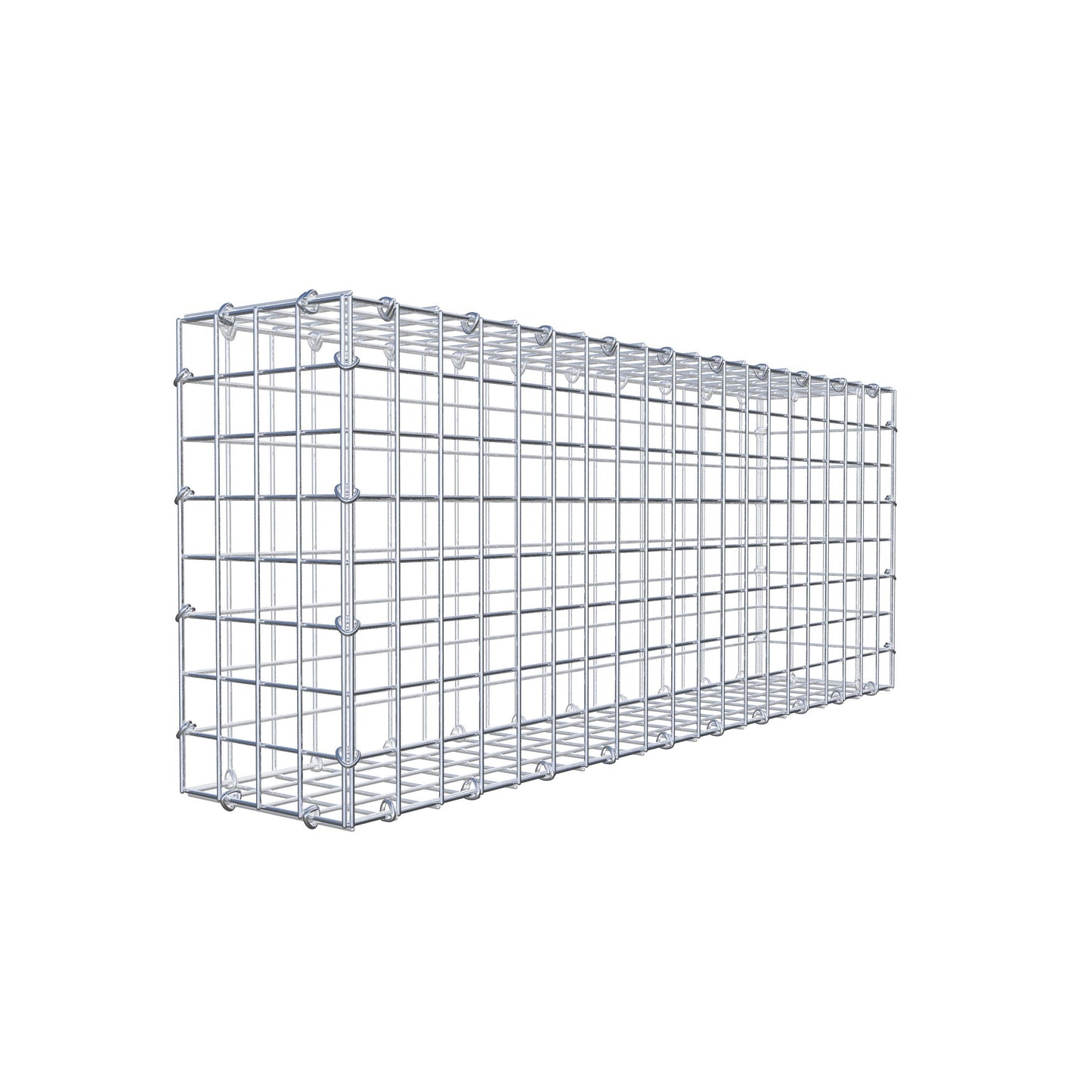 Gabbione 100 cm x 40 cm x 20 cm (L x H x P), maglia 5 cm x 5 cm, anello a C
