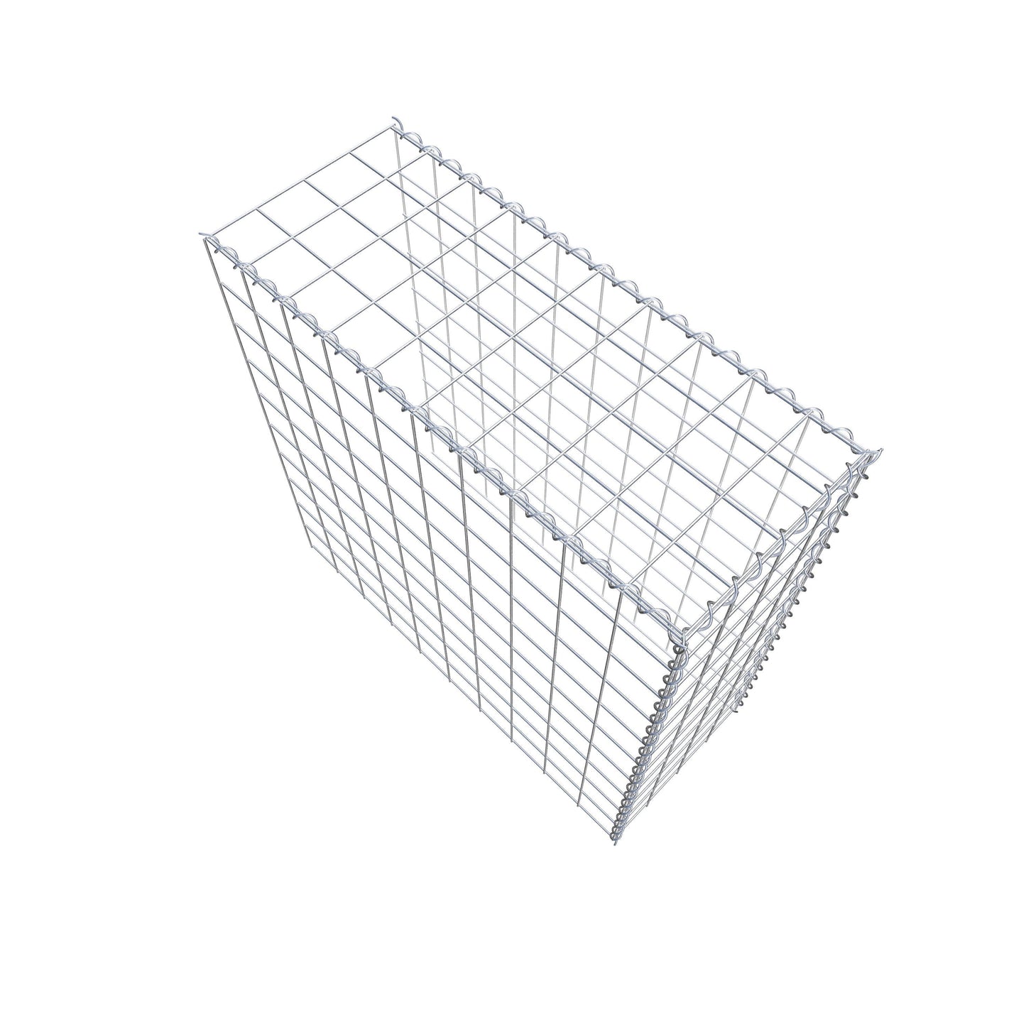 Gabion rapporté type 4 100 cm x 100 cm x 40 cm (L x H x P), mailles 10 cm x 10 cm, spirale