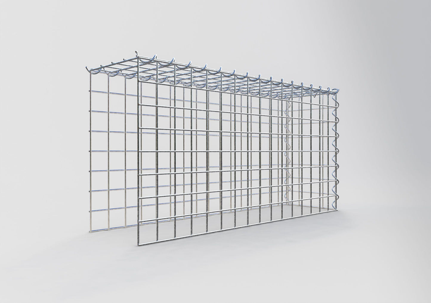 Mounted gabion type 4 80 cm x 40 cm x 20 cm (L x H x D), mesh size 5 cm x 5 cm, spiral