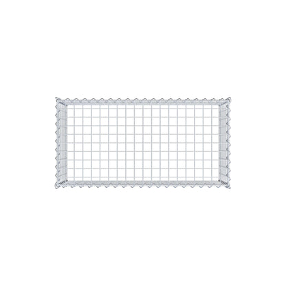 Anbaugabione Typ 3 100 cm x 40 cm x 50 cm (L x H x T), Maschenweite 5 cm x 5 cm, Spirale